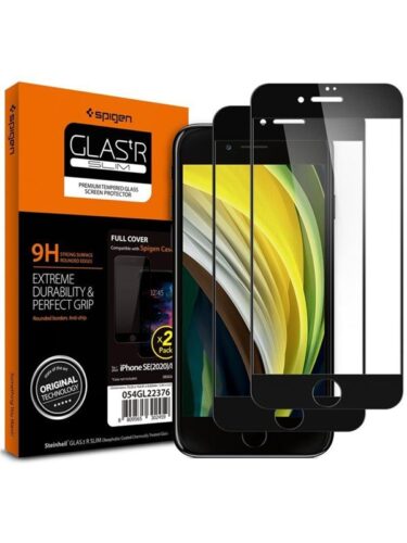 Spigen Glass FC 2 Pack – black – iPhone SE (2022/2020)/8/7 – 8809710753181