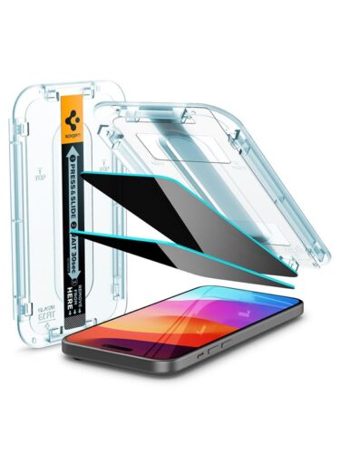 Spigen Glass tR EZ Fit (Privacy) 2 Pack – transparency – iPhone 15 Plus – 8809896752084