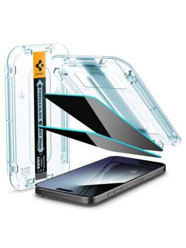 Spigen Glass tR EZ Fit (Privacy) 2 Pack – transparency – iPhone 15 Pro Max – 8809896751988