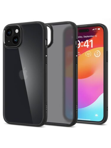 Spigen Ultra Hybrid – frost black – iPhone 15 – 8809896751186