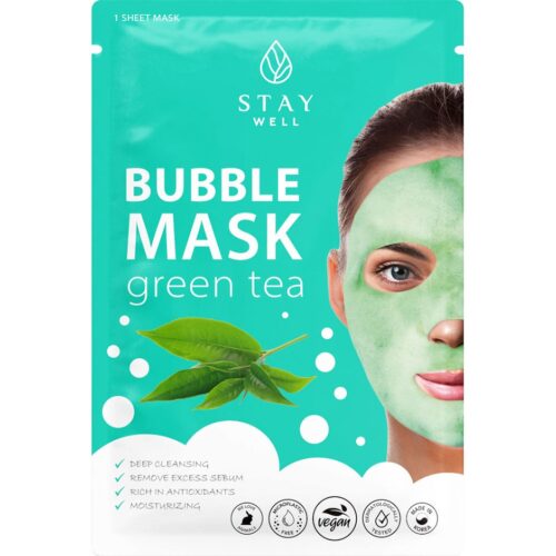 Stay Well Deep Cleansing Bubble Mask Green Tea 1pcs – 4745090048469