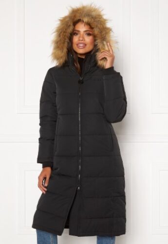 Svea W. Long Slim Padded Parka 900 Black M – 7332941234040
