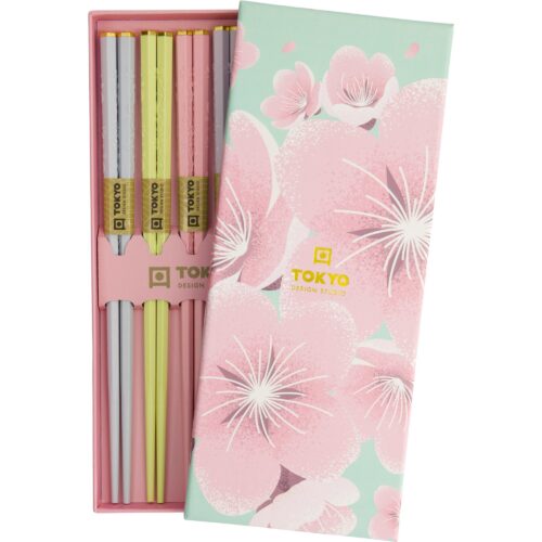 Tokyo Design Studio Spisepinner Pink Sakura gavesett, 5stk – 8721041606892