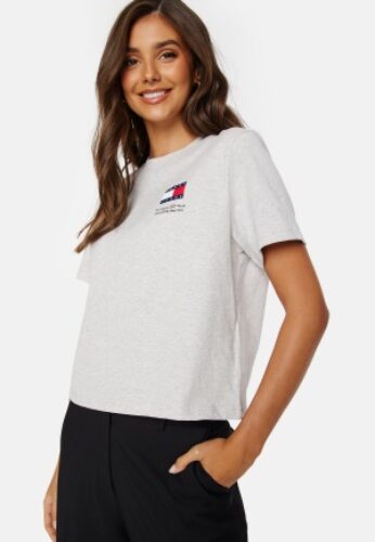 TOMMY JEANS BXY Graphic Flag Tee PJ4 Silver Grey Htr XS – 8720645906285