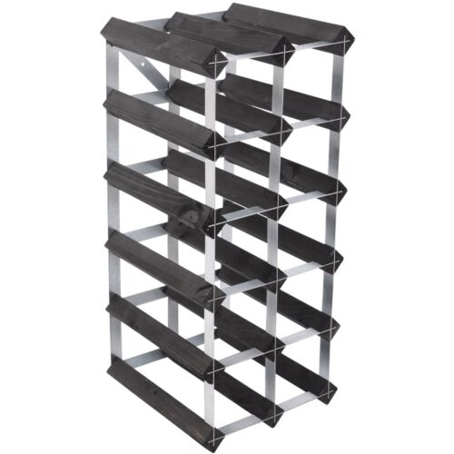 Traditional Wine Racks Vinstativ Påbyggingsbart 15 flasker Black Ash – 5029237000749