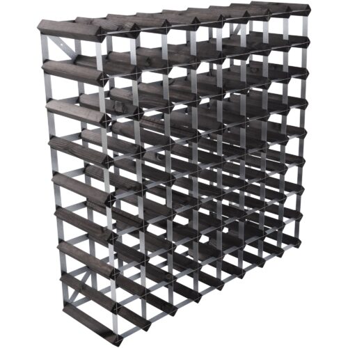 Traditional Wine Racks Vinstativ Påbyggingsbart 72 flasker Black Ash – 5029237000770