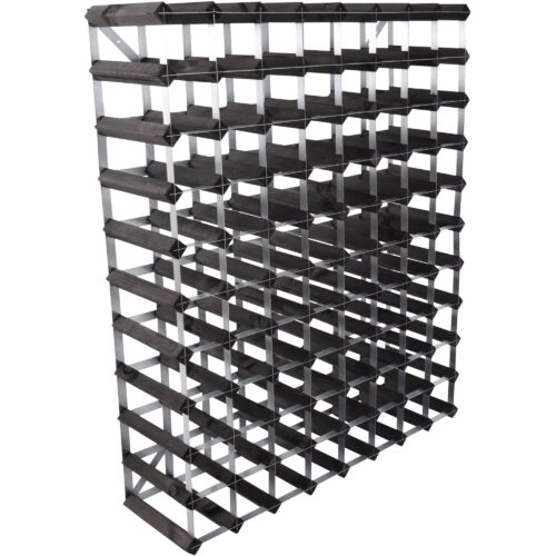 Traditional Wine Racks Vinstativ Påbyggingsbart 90 flasker Black Ash – 5029237000787
