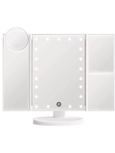 UNIQ Hollywood trifold make up spejl – hvid – 5713895100063