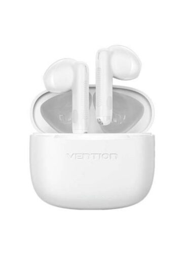 Vention Earphones Wireless with charging case + USB-A to USB-C Cable (White) – 6922794774643