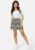 VERO MODA Menny Mini Smock Skirt Navy Blazer AOP: Met XS – 5715368657586