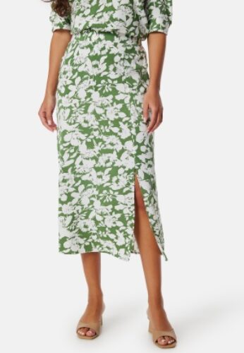 VERO MODA Vmfrej high waist 7/8 pencil skirt Green/White/Floral XS – 5715519822238