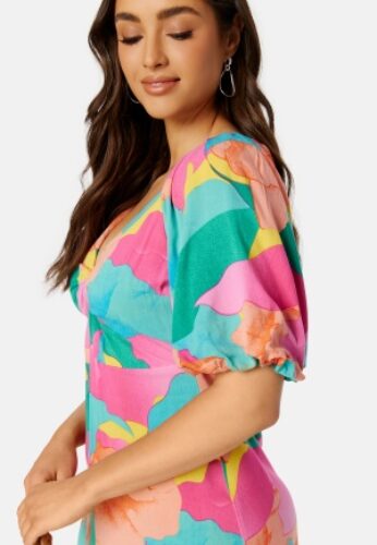 VILA Besta V-Neck Maxi Dress Tigerlily Print:Ley 34 – 5715357952722