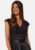 VILA Chikka V-Neck Cap Sleeve Top Black XS – 5715359866232