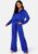 VILA Clair Sateen Trousers Surf The Web 34 – 5715357282720
