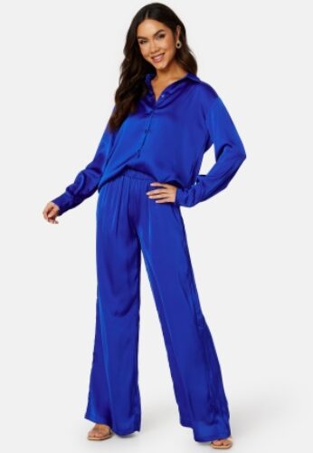 VILA Clair Sateen Trousers Surf The Web 34 – 5715357282720