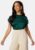 VILA Ellette S/S Satin Top Ponderosa Pine 38 – 5715429528176