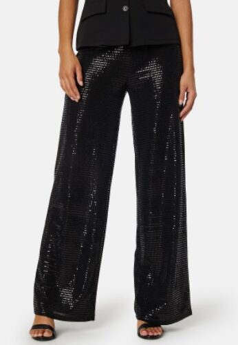 VILA Feste HW Straight Pants Black XS – 5715358805034