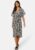 VILA Limia Maya S/S Midi Dress Birch AOP:Maya black 34 – 5715422616511
