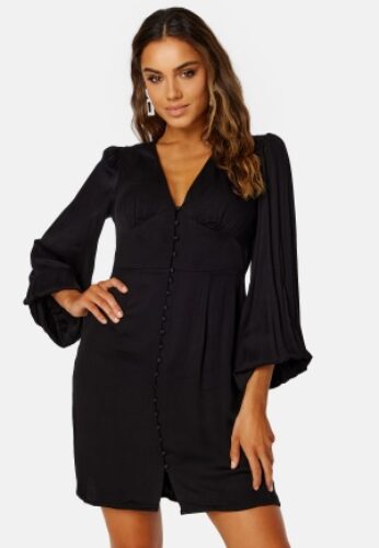 VILA Malin Cobra Short Dress Black 34 – 5715357641268