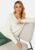 VILA Ril L/S V-neck Knit Top White Alyssum L – 5713780038228