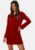 VILA Velvo L/S Dress Barbados Cherry L – 5715358601018