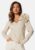 VILA Viflowery Short L/S V-Neck Top Cement 36 – 5715359335738