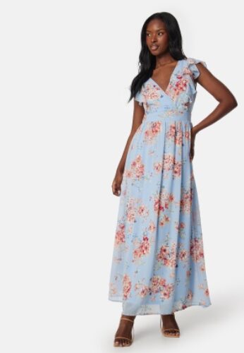 VILA Vikarin V-Neck ankle dress Kentucky Blue 38 – 5715359220386