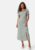 VILA Vikata S/S midi dress Green Milieu / White Flower 38 – 5715359770362