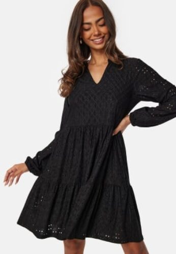 VILA Vikawa L/S Dress Black S – 5713787587729