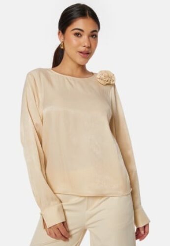 VILA Vikenca L/S Rose Top Birch 34 – 5715516003685