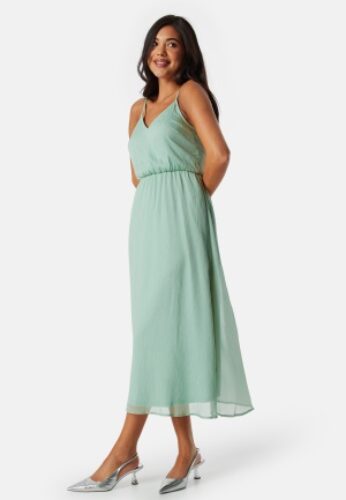 VILA Visiantha strap midi dress Swamp 38 – 5715358898043