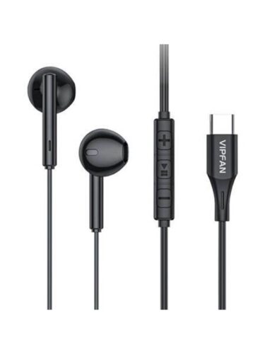 Vipfan Wired in-ear headphones M18 USB-C (black) – 6971952433663