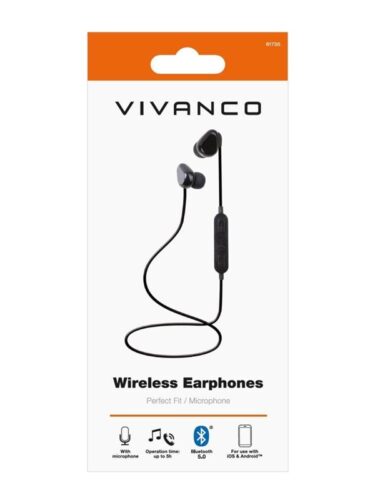 Vivanco Bluetooth In-Ear Plugin Headset Black – 4008928617351