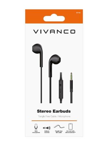 Vivanco Smart Pro In-Ear Plugin Eggshape Headset Black – 4008928617405