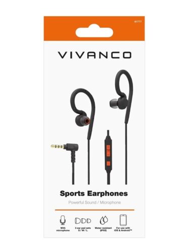 Vivanco Sport Ipx5 Rough Ear-band Headset Black – 4008928617771