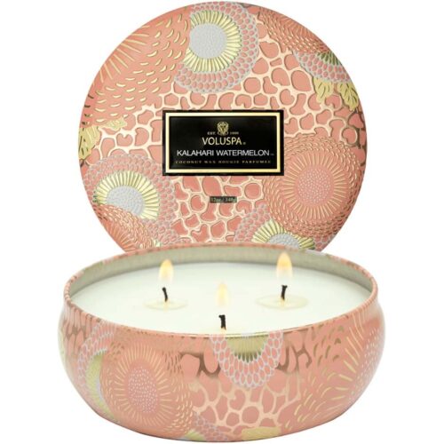 Voluspa 3-Wick Tin Candle Kalahari Watermelon – 340 g – 0806644722274