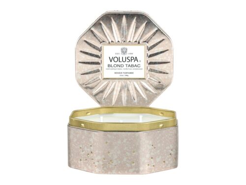 Voluspa Blond Tabac Octogon Tin Candle – 340 g – 0080664468699