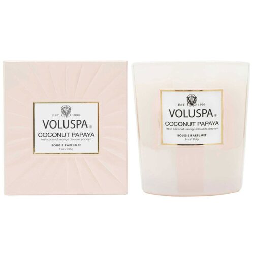 Voluspa Boxed Candle Coconut Papaya 60h – 255 g – 0806644664154