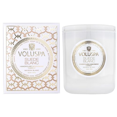 Voluspa Classic Boxed Candle Suede Blanc – 269 g – 0806644081012