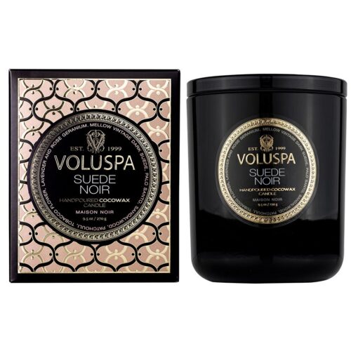 Voluspa Classic Boxed Candle Suede Noir – 269 g – 0806644082033