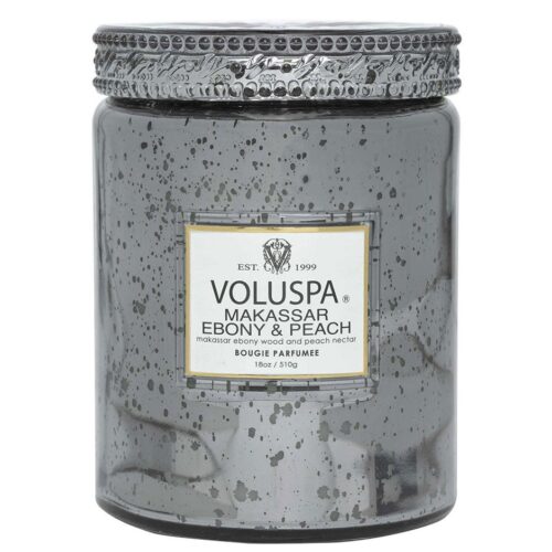 Voluspa Large Jar Candle Makassar Ebony & Peach 100h – 510 g – 0806644066323