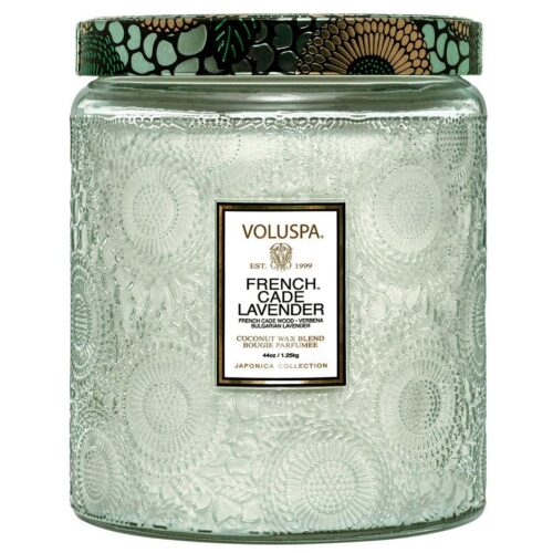 Voluspa Luxe Jar Candle French Cade & Lavender 140h – 1250 g – 0806644073741
