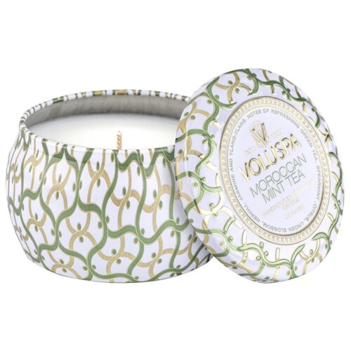 Voluspa Mini Tin Candle Moroccan Mint Tea – 113 g – 0806644081142