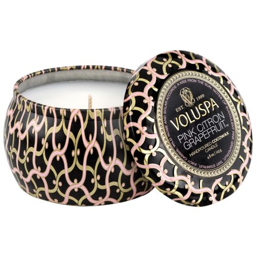 Voluspa Mini Tin Candle Pink Citron Grapefruit – 113 g – 0806644082156