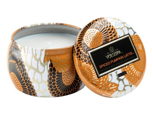Voluspa Spiced Pumpkin Latte  Decorative Tin Candle – 113 g – 0806644721215