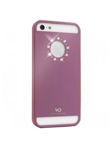 WHITE DIAMONDS Mobile Phone Cover Metal Flower for iPhone 5 Pink – 4260237632023