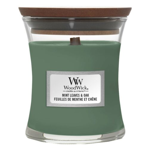 WoodWick Mint Leaves & Oak Mini – 5038581141978
