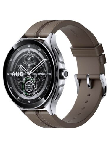 Xiaomi Watch 2 Pro – Silver Case with Brown Leather Strap – 6941812724804