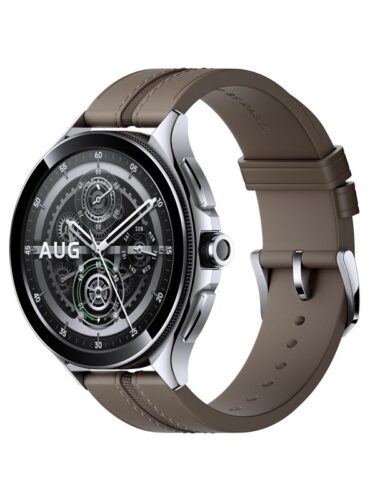 Xiaomi Watch 2 Pro LTE – Silver Case with Brown Leather Strap – 6941812724774