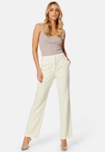 Y.A.S Lizzie HW Straight Pant Gardenia M – 5715315533079